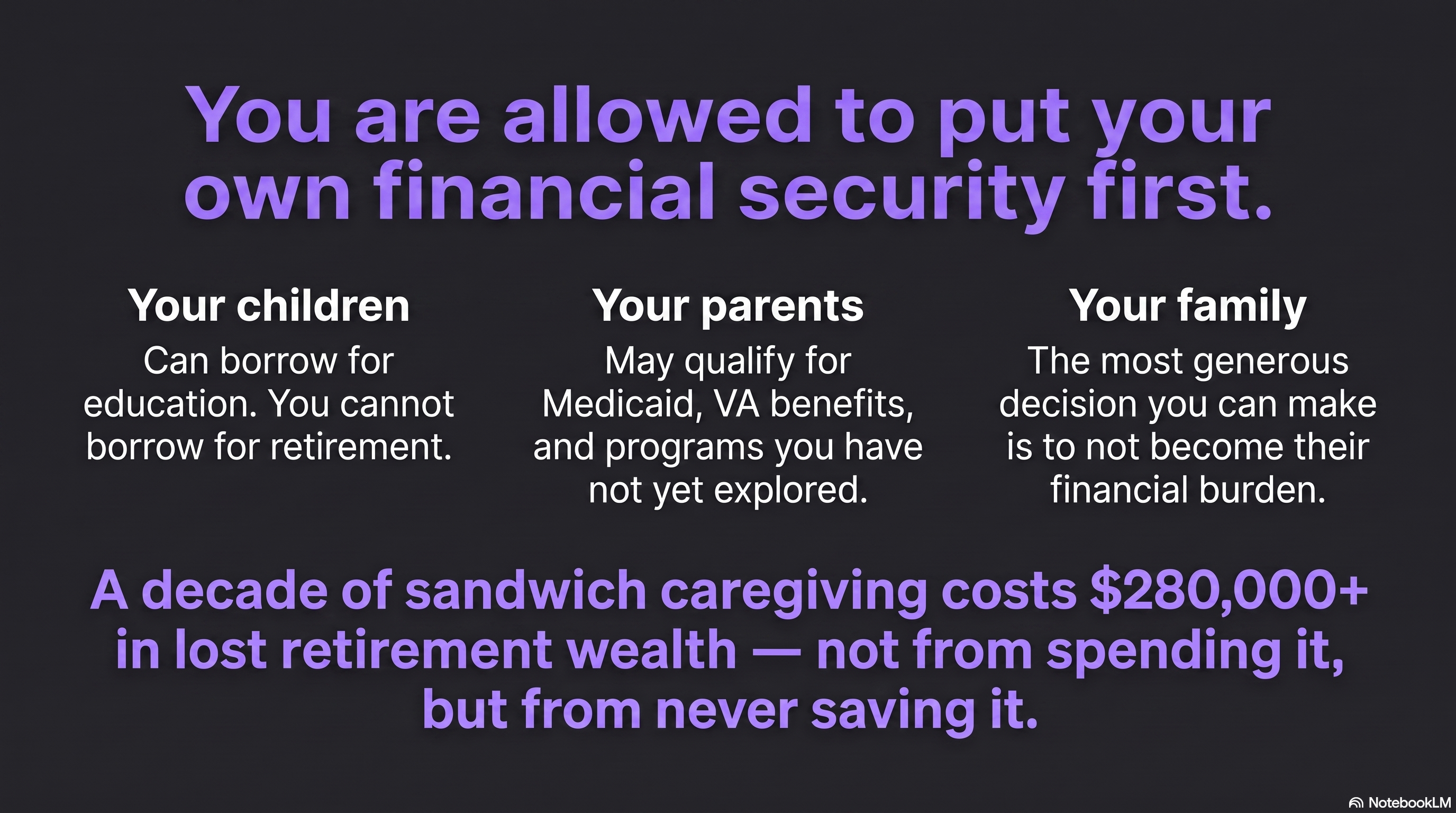 You are allowed to put your own financial security first