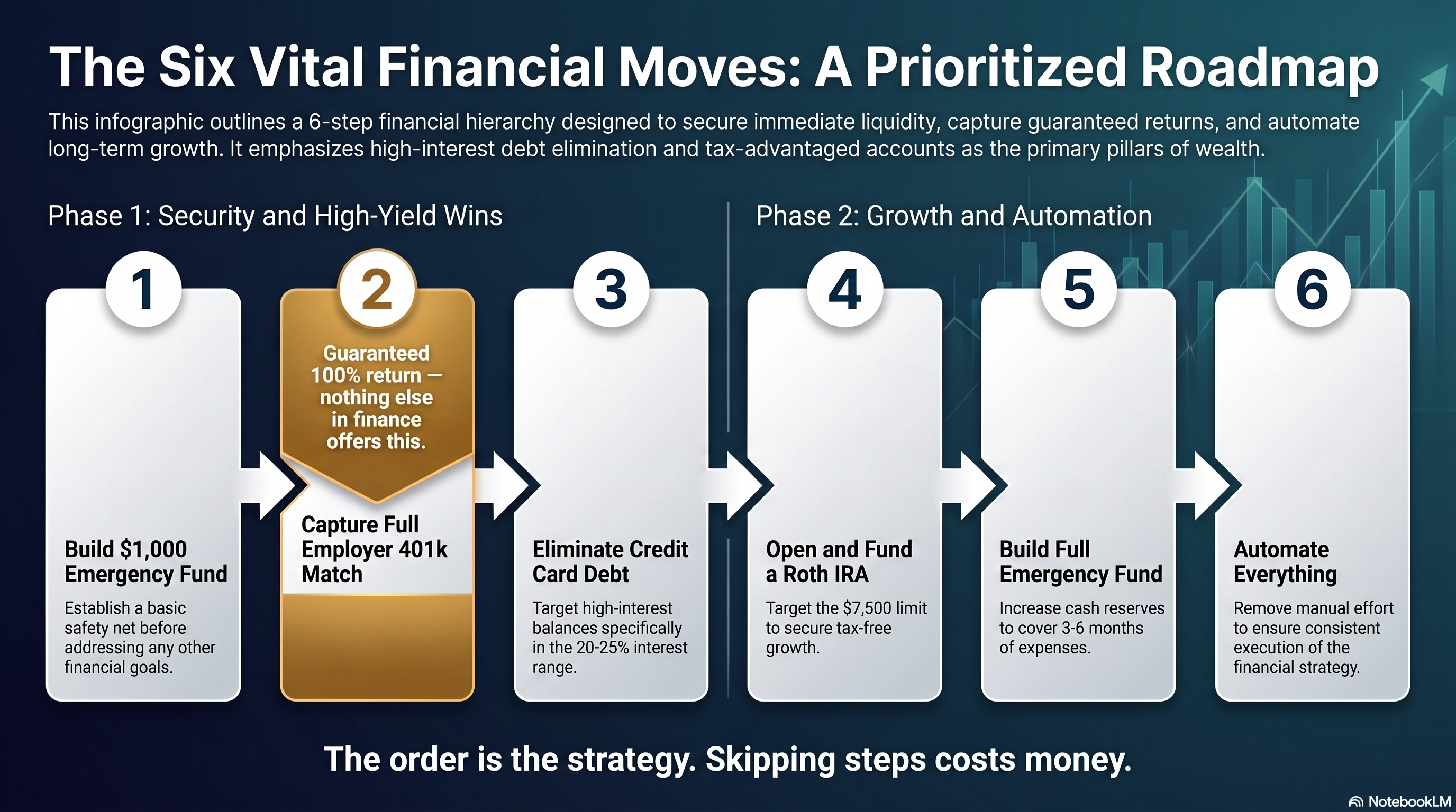 The Six Vital Financial Moves — A Prioritized Roadmap