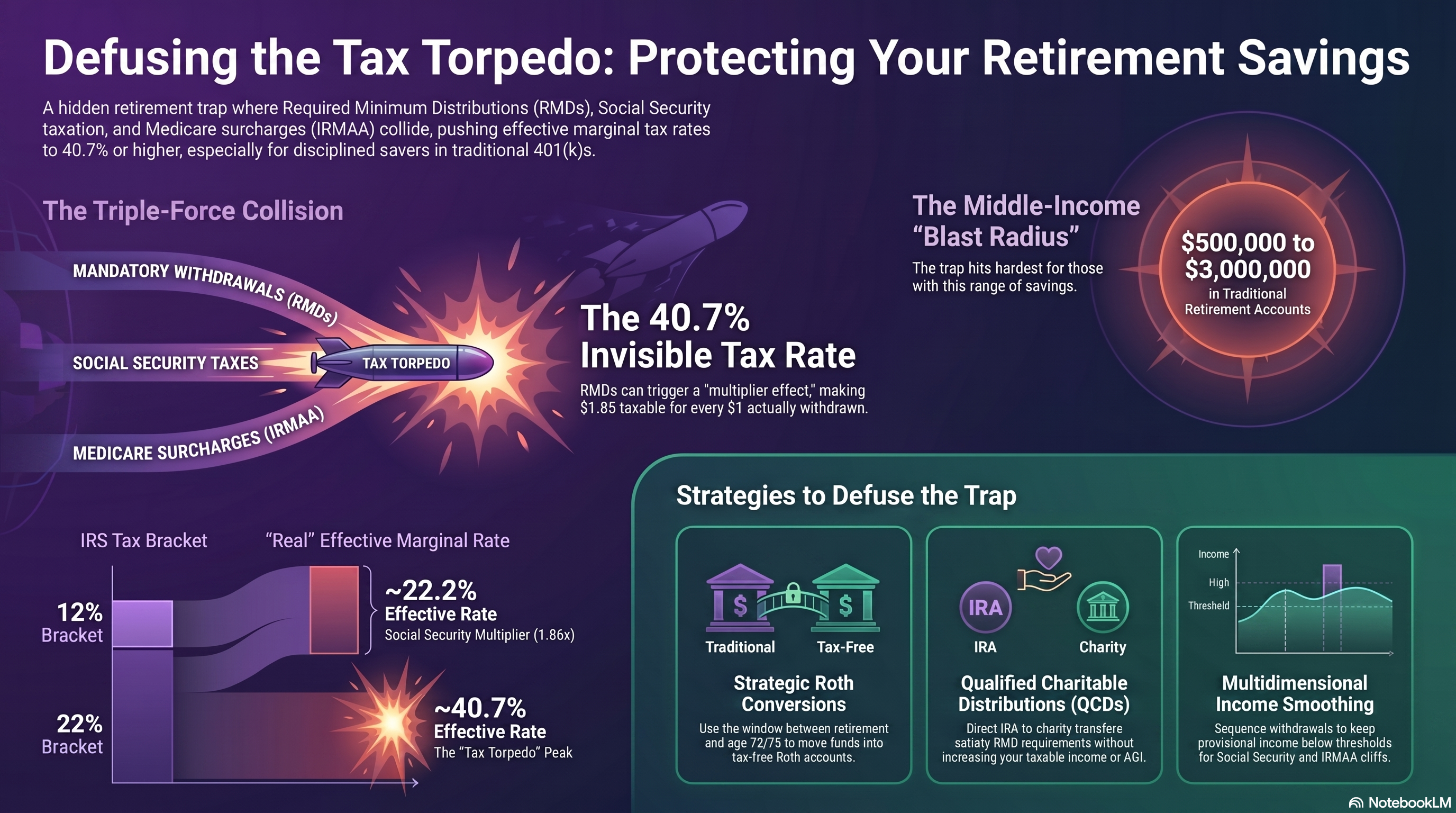 The three forces that create the Tax Torpedo retirement tax trap